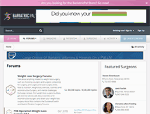 Tablet Screenshot of bariatricpal.com